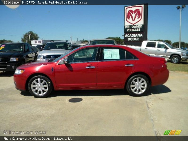 Sangria Red Metallic / Dark Charcoal 2010 Lincoln MKZ FWD