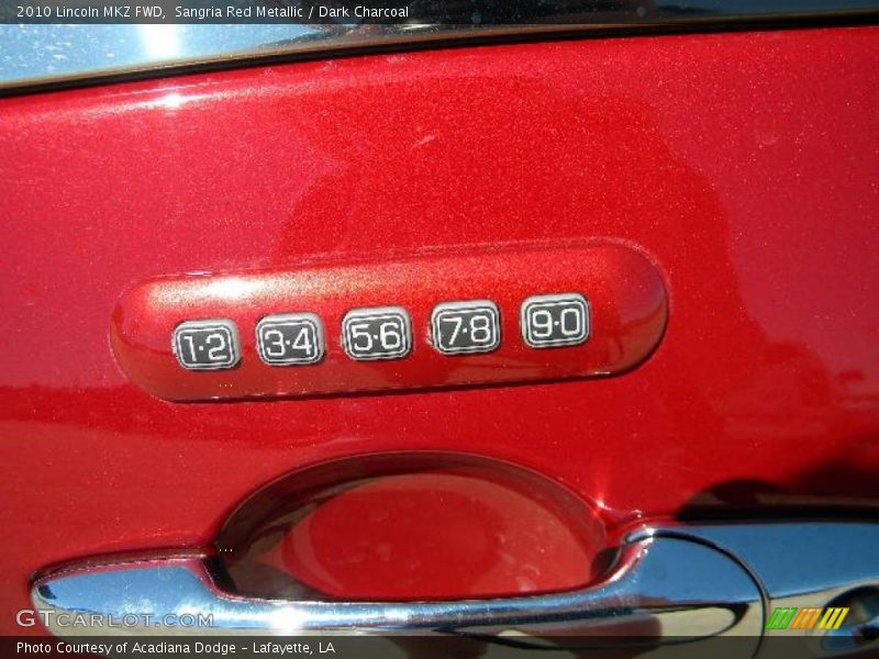 Sangria Red Metallic / Dark Charcoal 2010 Lincoln MKZ FWD