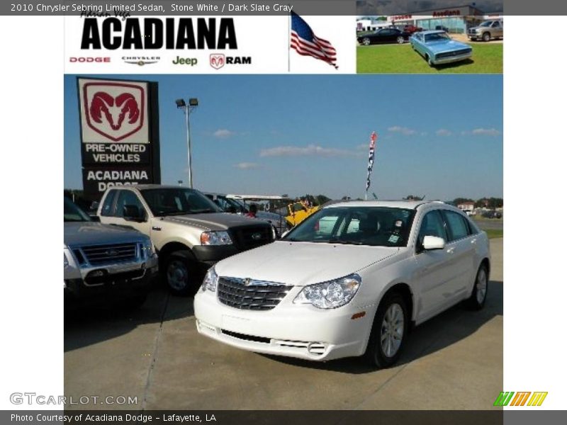 Stone White / Dark Slate Gray 2010 Chrysler Sebring Limited Sedan