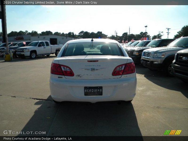 Stone White / Dark Slate Gray 2010 Chrysler Sebring Limited Sedan
