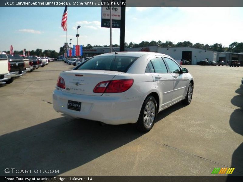 Stone White / Dark Slate Gray 2010 Chrysler Sebring Limited Sedan