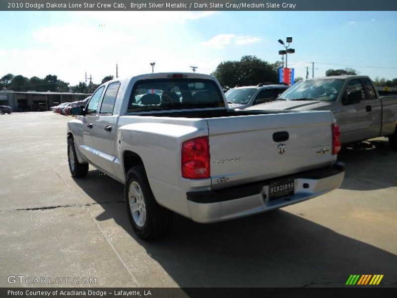 Bright Silver Metallic / Dark Slate Gray/Medium Slate Gray 2010 Dodge Dakota Lone Star Crew Cab