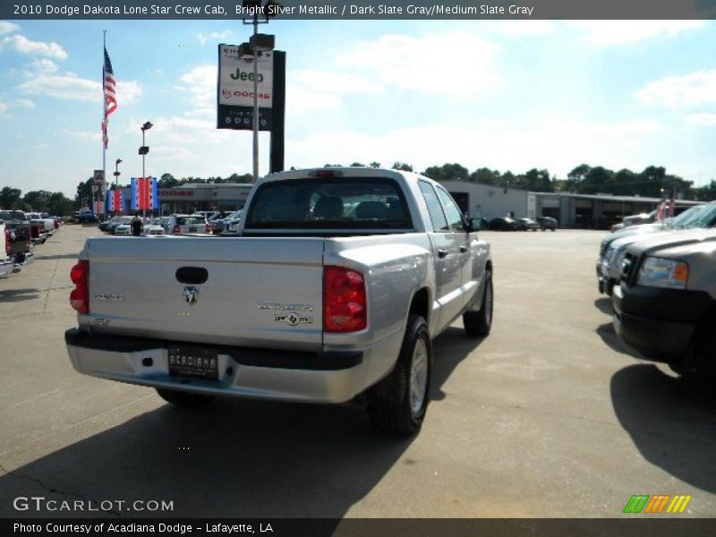 Bright Silver Metallic / Dark Slate Gray/Medium Slate Gray 2010 Dodge Dakota Lone Star Crew Cab