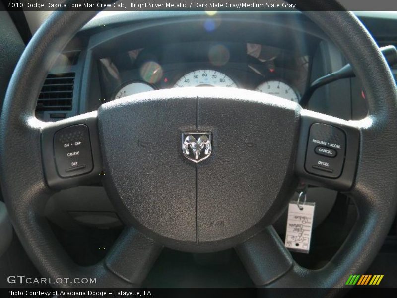 Bright Silver Metallic / Dark Slate Gray/Medium Slate Gray 2010 Dodge Dakota Lone Star Crew Cab