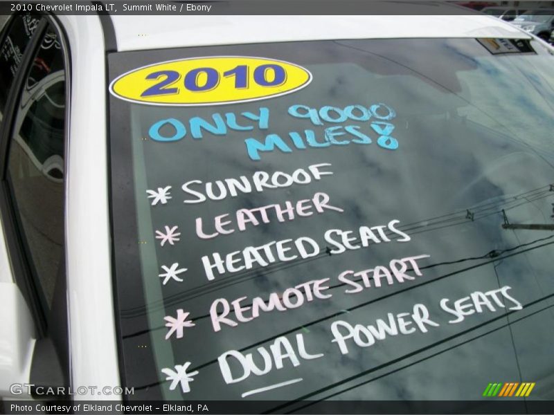 Summit White / Ebony 2010 Chevrolet Impala LT