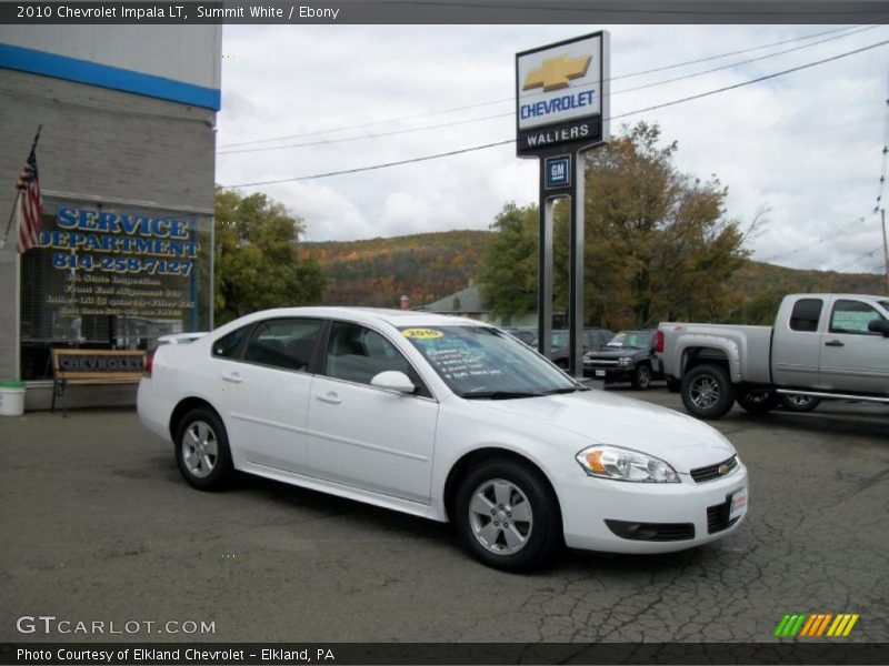 Summit White / Ebony 2010 Chevrolet Impala LT