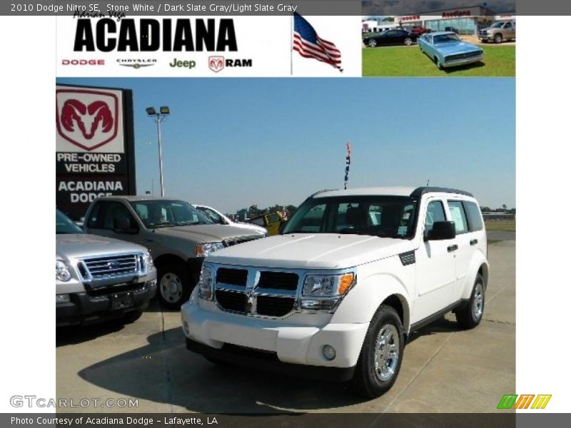 Stone White / Dark Slate Gray/Light Slate Gray 2010 Dodge Nitro SE