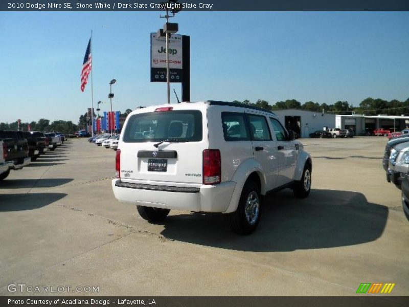 Stone White / Dark Slate Gray/Light Slate Gray 2010 Dodge Nitro SE