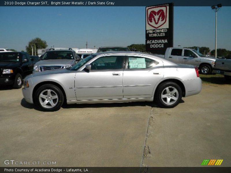 Bright Silver Metallic / Dark Slate Gray 2010 Dodge Charger SXT