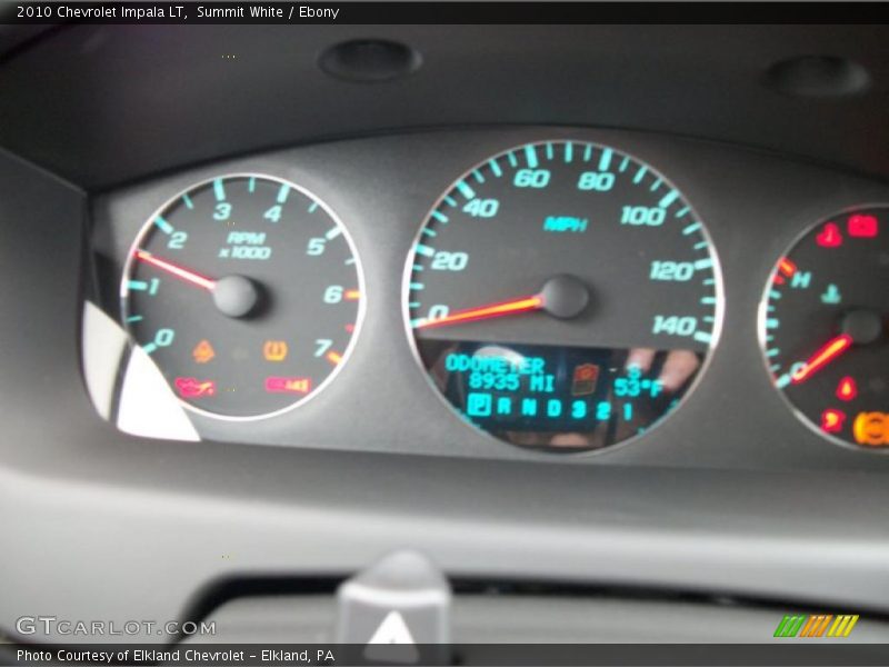 Summit White / Ebony 2010 Chevrolet Impala LT