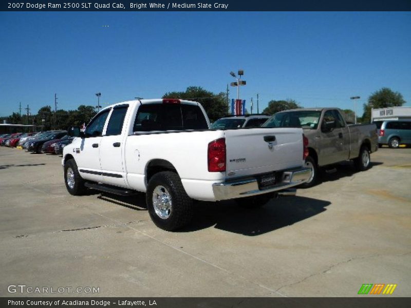 Bright White / Medium Slate Gray 2007 Dodge Ram 2500 SLT Quad Cab