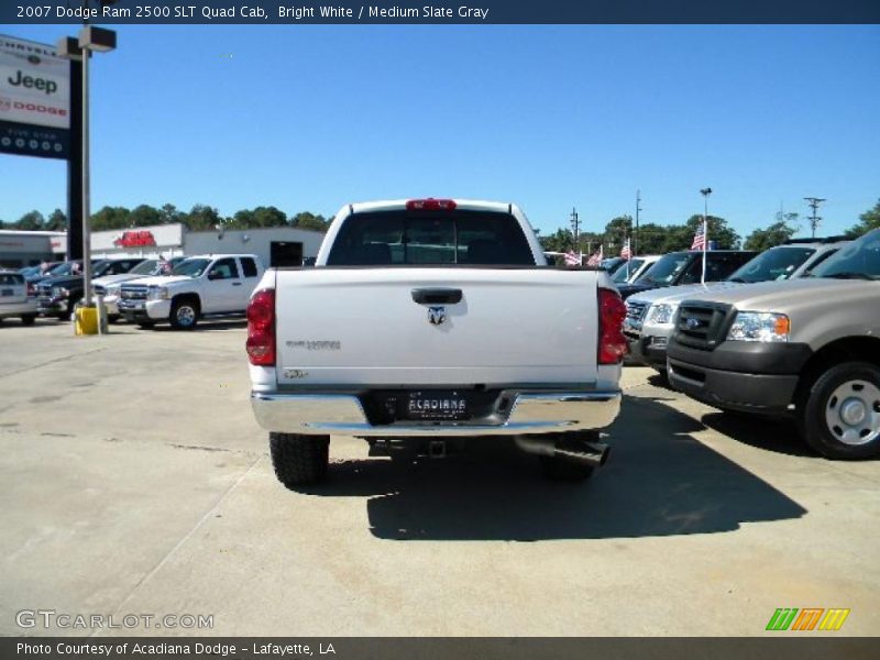 Bright White / Medium Slate Gray 2007 Dodge Ram 2500 SLT Quad Cab