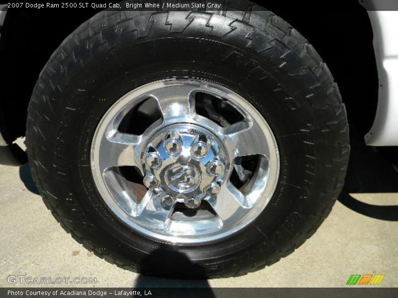 Bright White / Medium Slate Gray 2007 Dodge Ram 2500 SLT Quad Cab