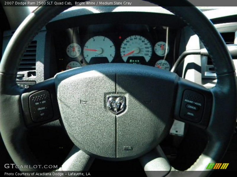 Bright White / Medium Slate Gray 2007 Dodge Ram 2500 SLT Quad Cab