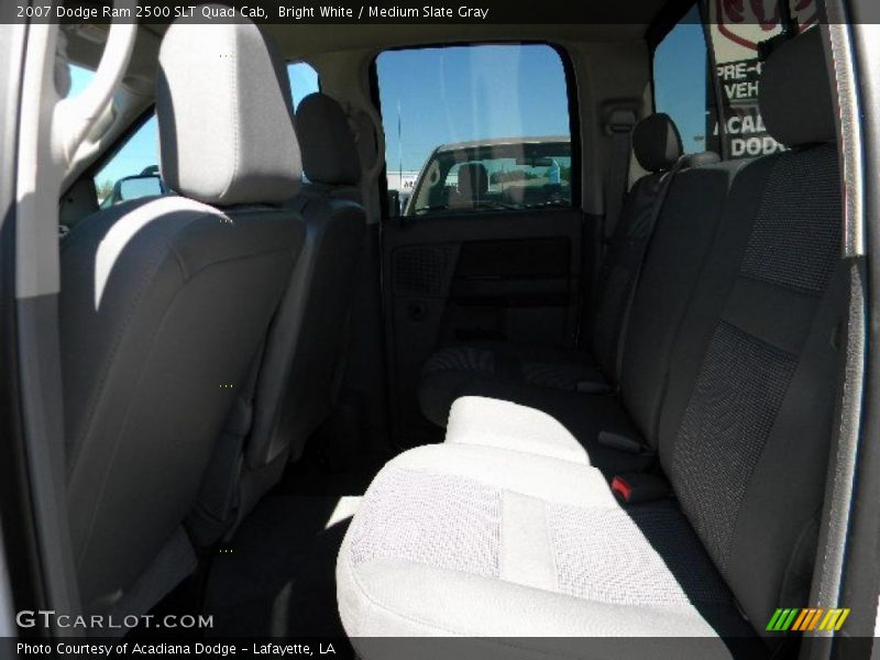 Bright White / Medium Slate Gray 2007 Dodge Ram 2500 SLT Quad Cab