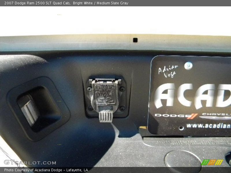 Bright White / Medium Slate Gray 2007 Dodge Ram 2500 SLT Quad Cab