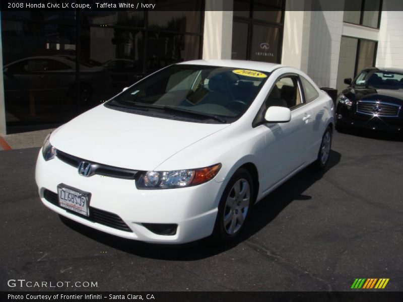 Taffeta White / Ivory 2008 Honda Civic LX Coupe