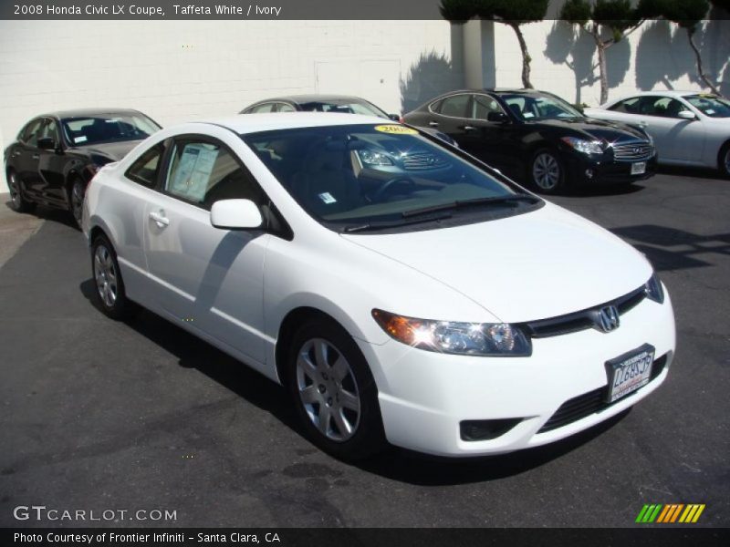 Taffeta White / Ivory 2008 Honda Civic LX Coupe