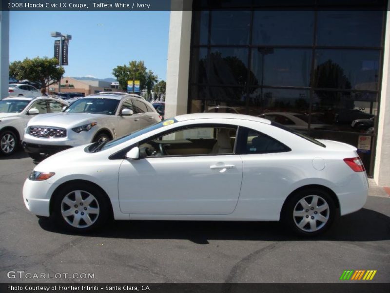 Taffeta White / Ivory 2008 Honda Civic LX Coupe
