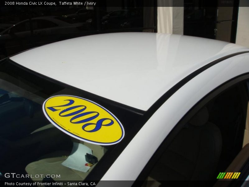 Taffeta White / Ivory 2008 Honda Civic LX Coupe