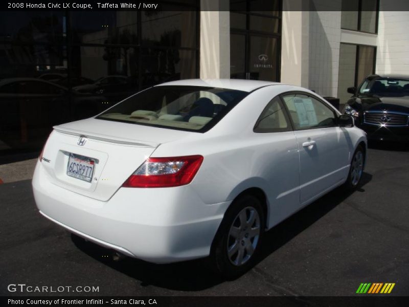 Taffeta White / Ivory 2008 Honda Civic LX Coupe