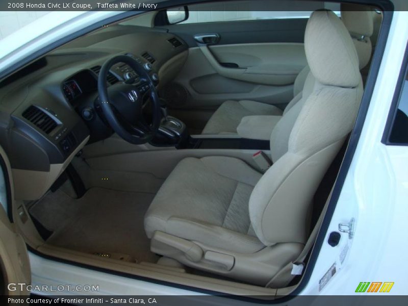 Taffeta White / Ivory 2008 Honda Civic LX Coupe