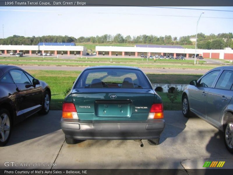 Dark Green / Beige 1996 Toyota Tercel Coupe