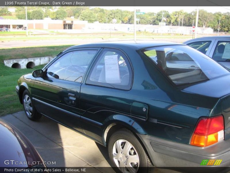Dark Green / Beige 1996 Toyota Tercel Coupe