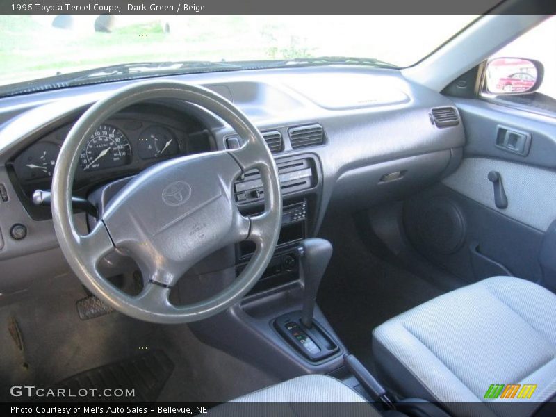 Dark Green / Beige 1996 Toyota Tercel Coupe