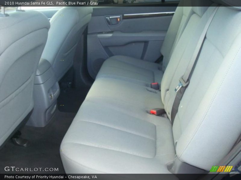 Pacific Blue Pearl / Gray 2010 Hyundai Santa Fe GLS
