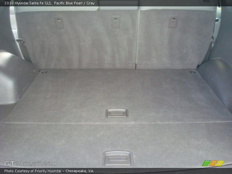 Pacific Blue Pearl / Gray 2010 Hyundai Santa Fe GLS