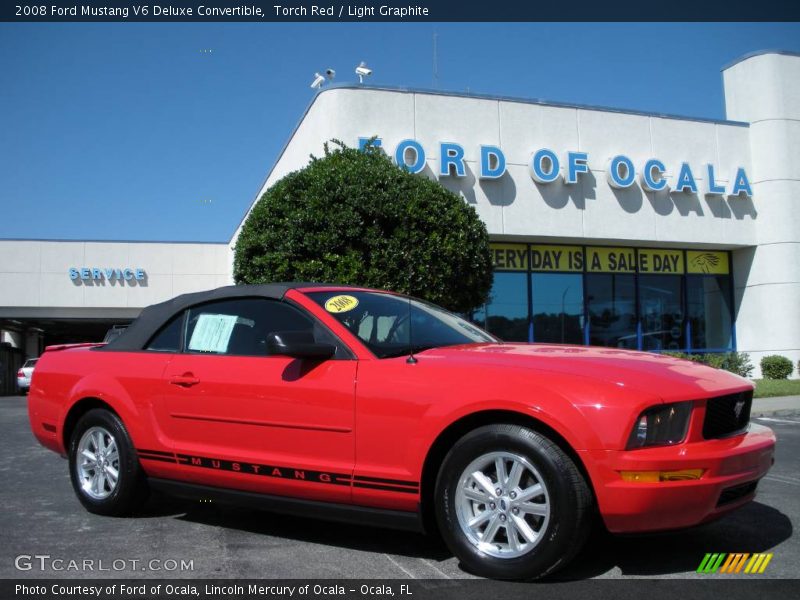 Torch Red / Light Graphite 2008 Ford Mustang V6 Deluxe Convertible