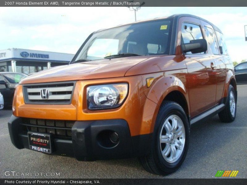 Tangerine Orange Metallic / Black/Titanium 2007 Honda Element EX AWD