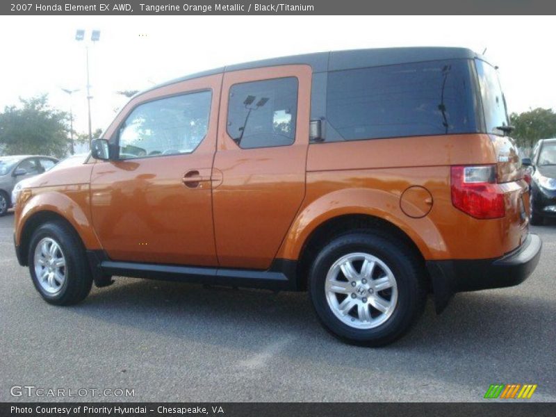 Tangerine Orange Metallic / Black/Titanium 2007 Honda Element EX AWD