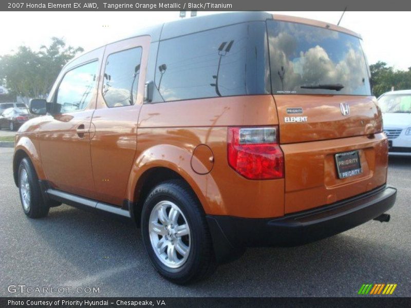 Tangerine Orange Metallic / Black/Titanium 2007 Honda Element EX AWD