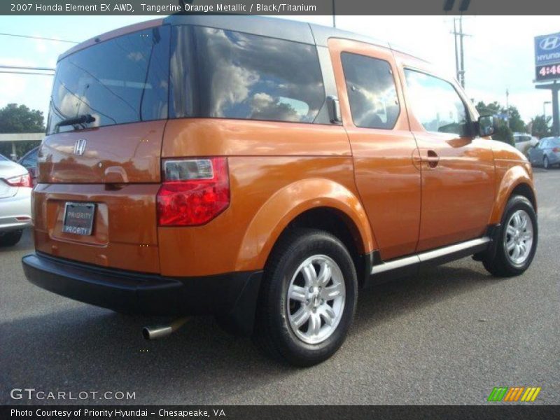 Tangerine Orange Metallic / Black/Titanium 2007 Honda Element EX AWD