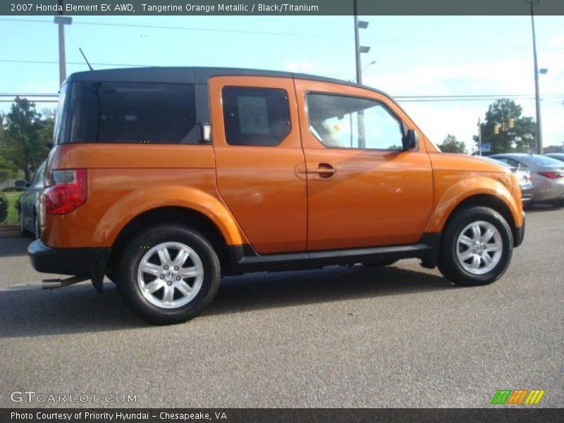 Tangerine Orange Metallic / Black/Titanium 2007 Honda Element EX AWD