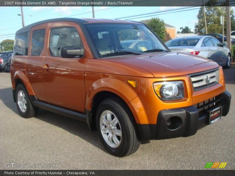Tangerine Orange Metallic / Black/Titanium 2007 Honda Element EX AWD