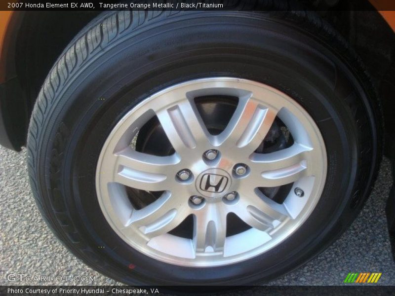 Tangerine Orange Metallic / Black/Titanium 2007 Honda Element EX AWD