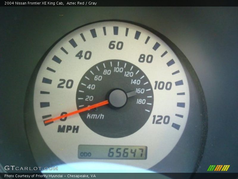 Aztec Red / Gray 2004 Nissan Frontier XE King Cab