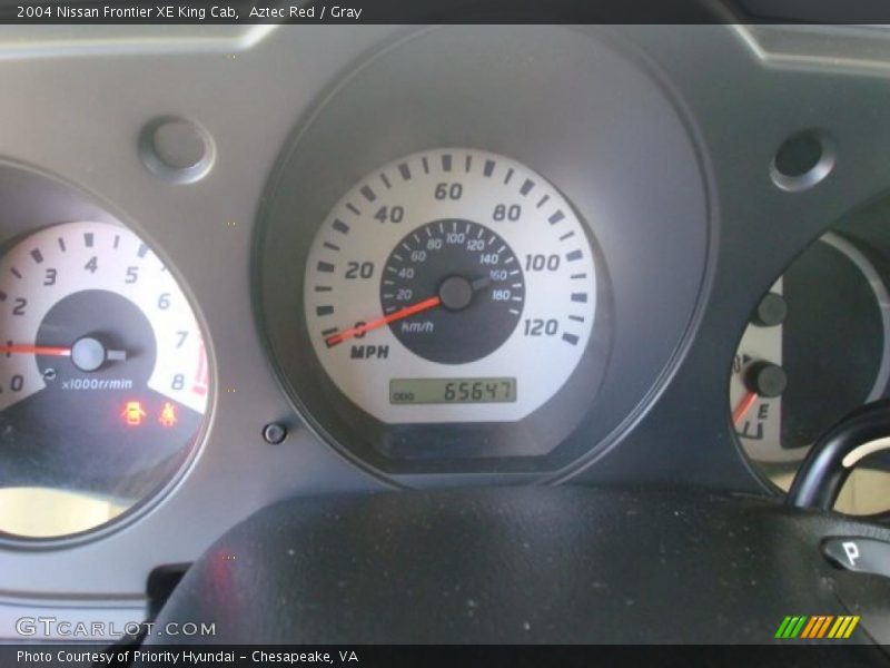 Aztec Red / Gray 2004 Nissan Frontier XE King Cab