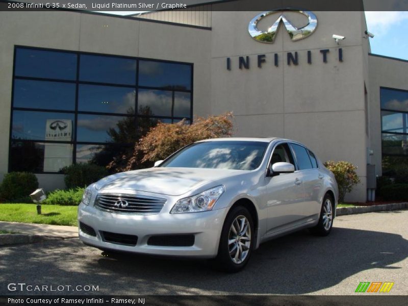 Liquid Platinum Silver / Graphite 2008 Infiniti G 35 x Sedan