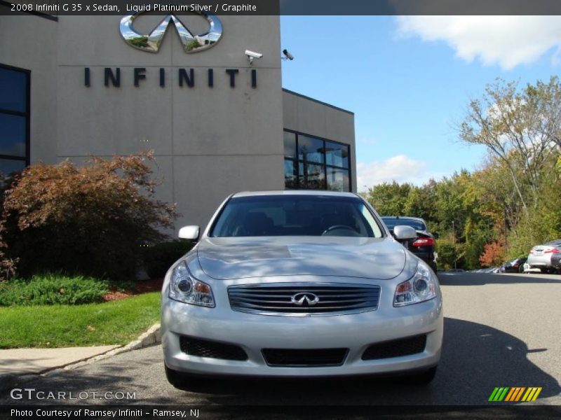 Liquid Platinum Silver / Graphite 2008 Infiniti G 35 x Sedan