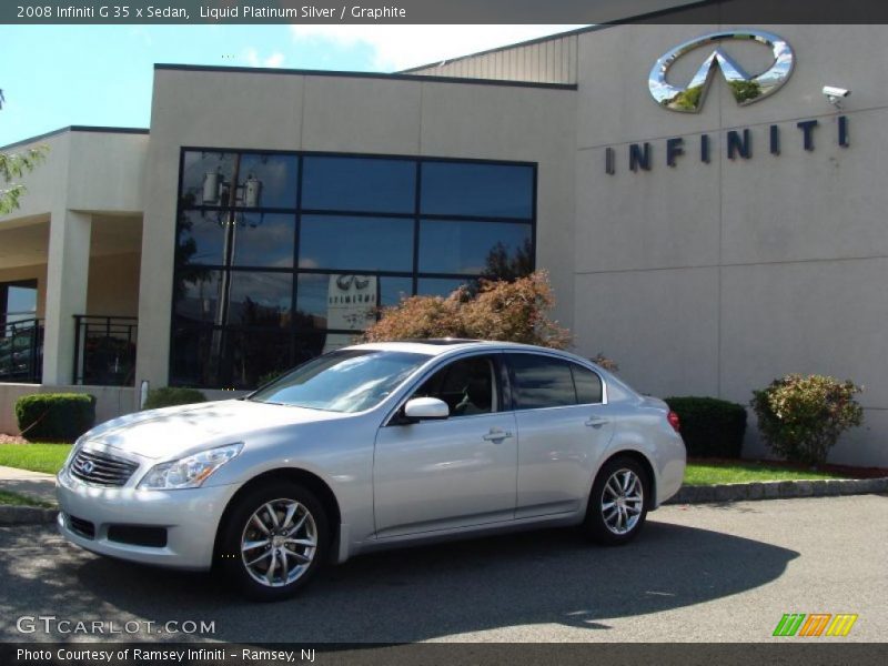 Liquid Platinum Silver / Graphite 2008 Infiniti G 35 x Sedan