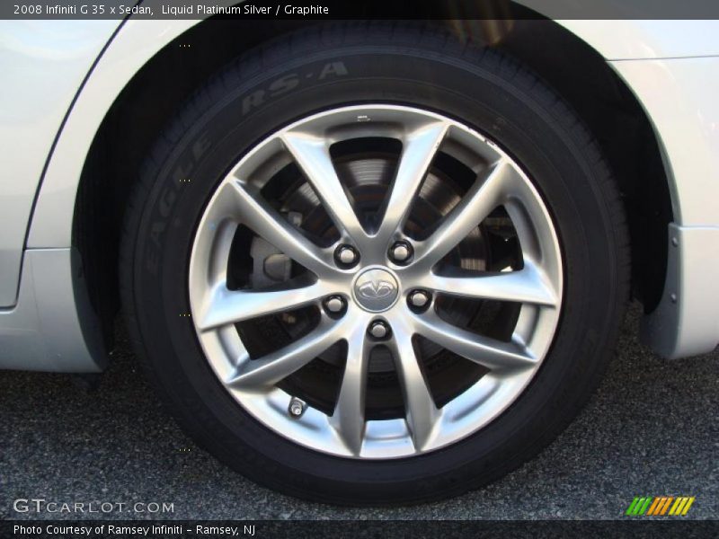 Liquid Platinum Silver / Graphite 2008 Infiniti G 35 x Sedan