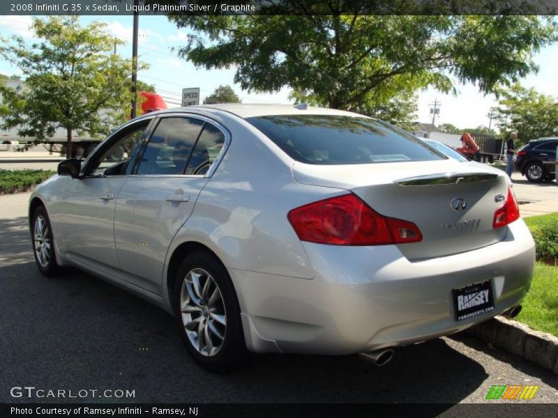 Liquid Platinum Silver / Graphite 2008 Infiniti G 35 x Sedan