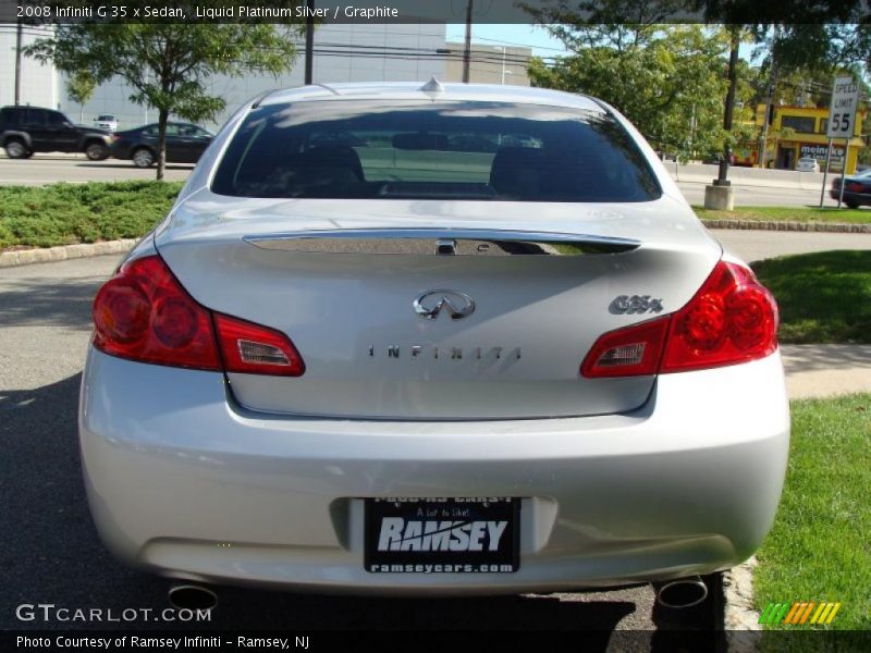 Liquid Platinum Silver / Graphite 2008 Infiniti G 35 x Sedan