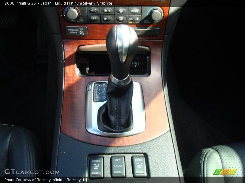 Liquid Platinum Silver / Graphite 2008 Infiniti G 35 x Sedan