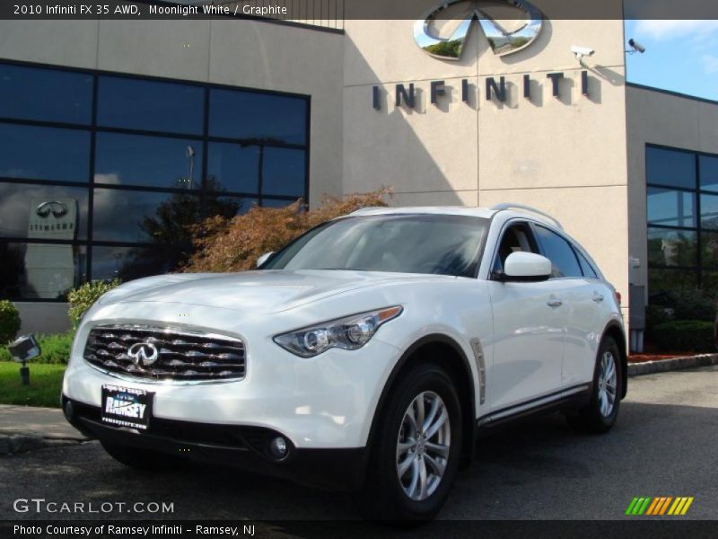 Moonlight White / Graphite 2010 Infiniti FX 35 AWD