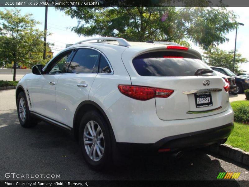 Moonlight White / Graphite 2010 Infiniti FX 35 AWD